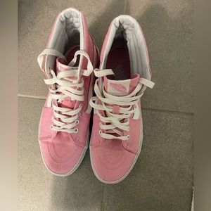 Vans pink hightop sneakers